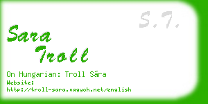 sara troll business card